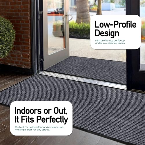 MaxMat Grey 3x5 ft Heavy Duty Commercial Indoor Outdoor Floor Mat
