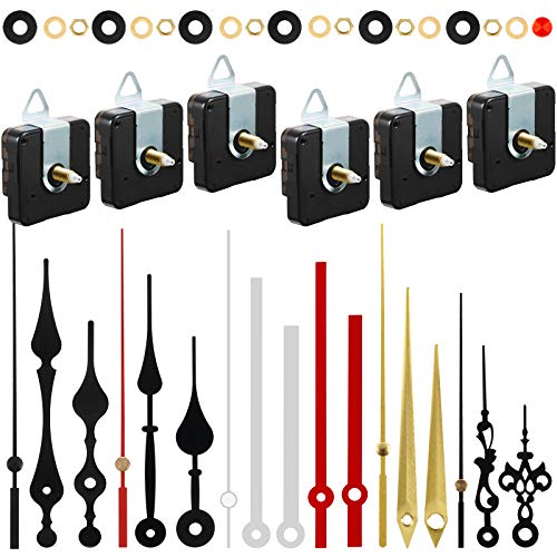 Outus 6 Pack High Torque Silent Quartz Clock Movements 20 mm/ 0.8 Inch
