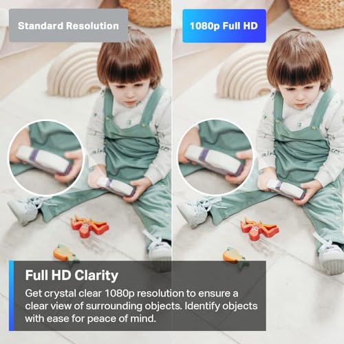 Tapo 1080p Pan & Tilt Indoor Security Camera for Baby & Pet Monitoring - White
