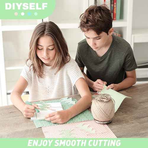 DIYSELF 8 Pack Box Cutter, Box Cutter Retractable Letter Opener, Cute Utility Knife Exacto Knife for School, Razor Knife for Crafts, Paper, Packages, Small Box Cutters Bulk for Women Girls