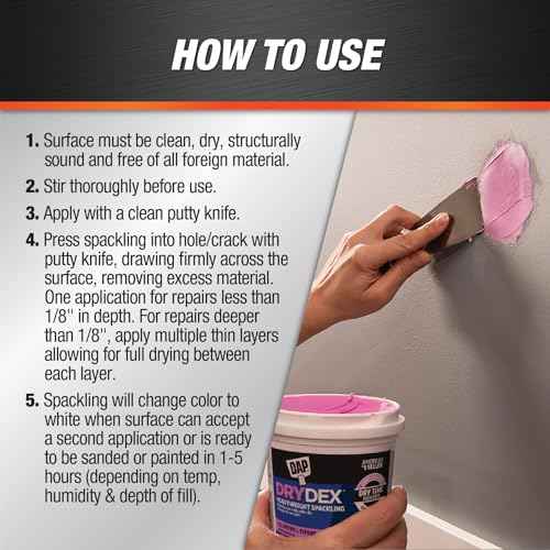 1 qt Dap 12330 DryDex Interior/Exterior Spackling, White