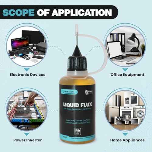 Liquid Solder Flux Dropper (30 ml/1 Oz.) I RMA Liquid Solder Flux I Soldering Flux I Electrical Solder I No Clean Liquid Flux I Rosin Flux I Soldering Flux for Electronics I Lead Free Liquid Solder I