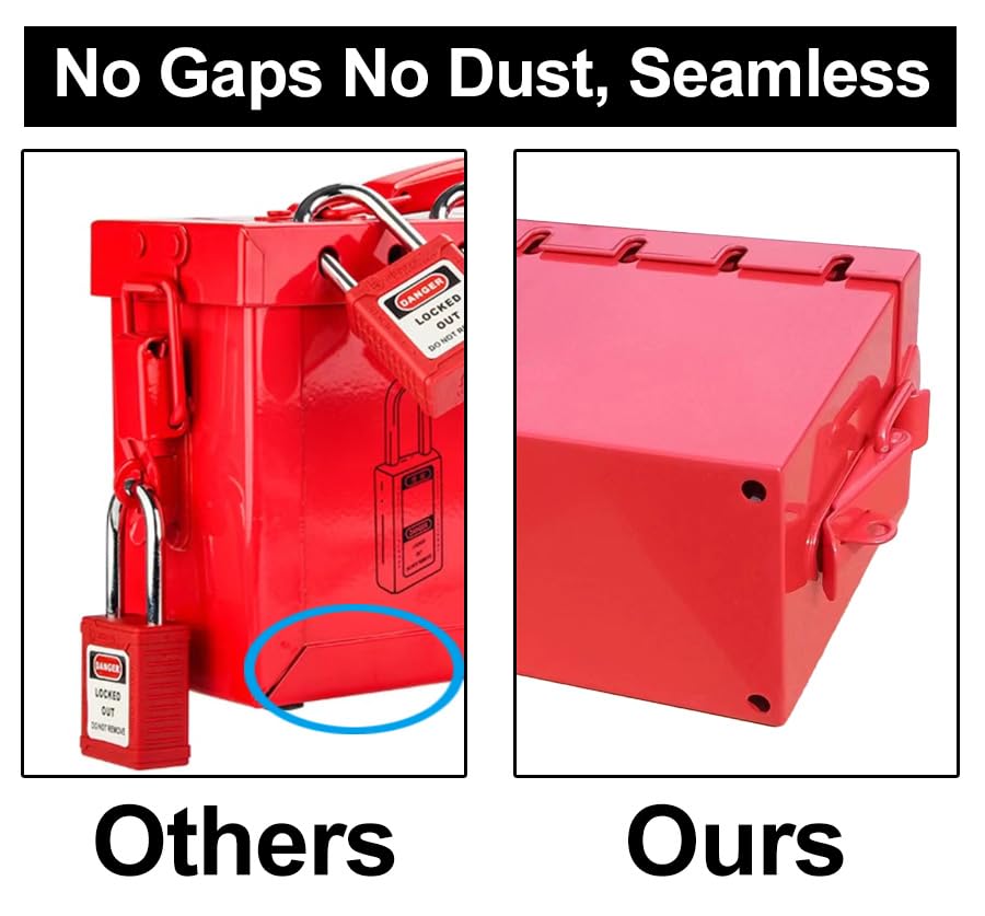 MACCANN&ESSIN Lockout Tagout Group Lock Box Lock Out Tag Out Loto Boxes for OSHA Compliant Procedures (2)
