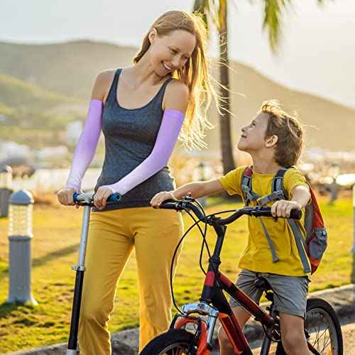 JenPen 6 Pairs UV Sun Protection Arm Sleeves to Cover Arms for Women Compression Sleeves for Men