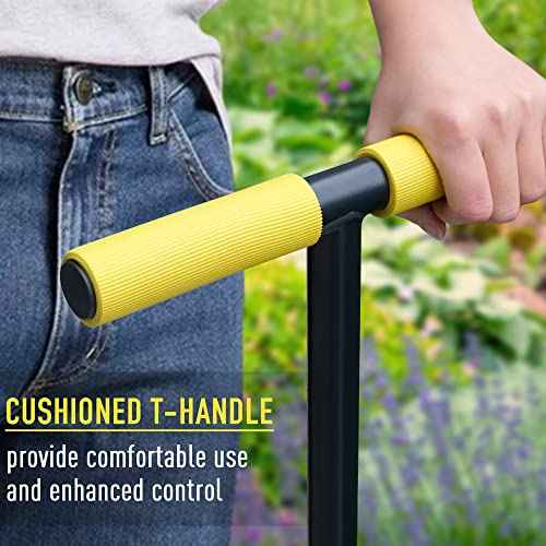 Colwelt Half Moon Edger Lawn Tool, Lawn Edgers with Soft Handle, Manual Lawn Edger for Grass, Borders Sidewalks, Driveways, Gardens, 38-Inch
