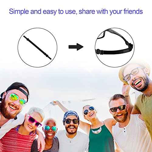 lvvfit Adjustable Glasses Strap, No Tail Adjustable Eyewear Retainer Glasses Straps, Sunglasses Straps for Men,Women,kids (4pcs Pink)