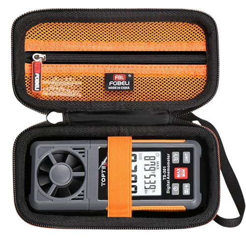FBLFOBELI Orange Hard Case for TopTes TS-301 TS-501B Sound Level Meter & Anemometer