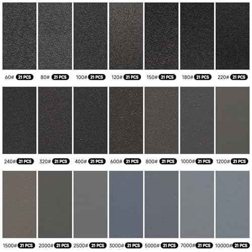 Sandpaper 600 Grit, Wet Dry Sanding Sheets9x3.6 inch for Wood Furniture Finishing, Metal Sanding and Automotive Polishing,21 -Sheet