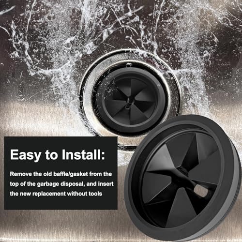 Anglepingping 3-1/8 Inch (80mm) Rubber Garbage Disposal Sink Baffle Splash Guard – Fits Insinkerator, Moen, Waste King, GE