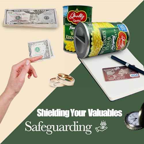 Fake Soup Can Diversion Safe - Keep Your Valuables Safe - like Jewelry, Cash, Money, Coins, Car Keys - Storage Home Security - Corn
