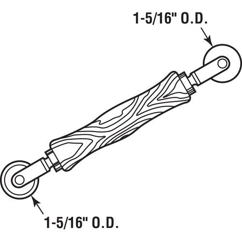 Prime-Line P 7505 Screen Rolling Tool – A Must Have Tool for Installing Window and Door Screens – Spline Roller with Wood Handle and Steel Wheels – Durable and Easy to Use (Single Pack)