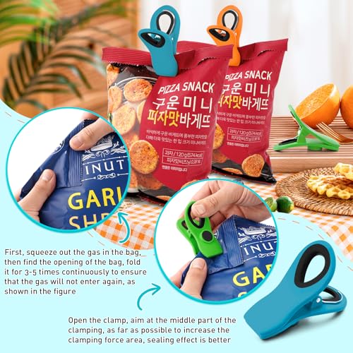 FINDMAG Multi-Color Magnetic Bag Clips - 12 Pack Food Storage & Kitchen Organization