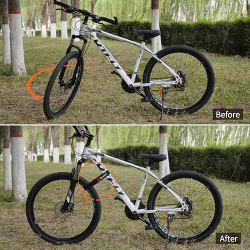 Trilancer Bike Rack Straps with Extra-Wide Silicone Anti-Slip Coating, 2-Pack Adjustable Bike Wheel Stabilizer Strap with Hook and Loop for Car and Wall Mount, Transportation and Storage (26''x1.5'')