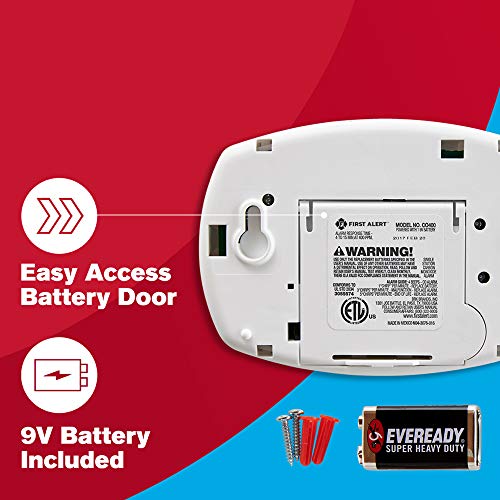 First Alert 2-Pack Battery Carbon Monoxide Alarms with 85dB Alarm & 5-Year Warranty