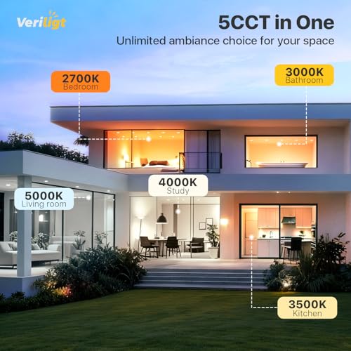 Veriligt 6 Inch White Recessed LED Lights 12 Pack Dimmable Canless Ceiling Downlights