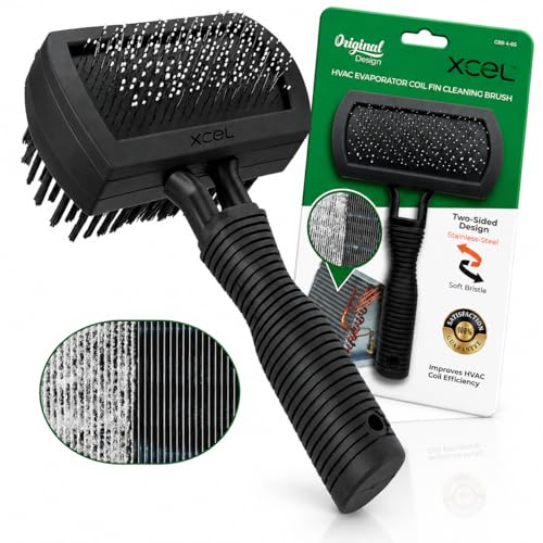Double Sided AC Coil Cleaning Brush & Fin Comb for HVAC Evaporator & Condenser