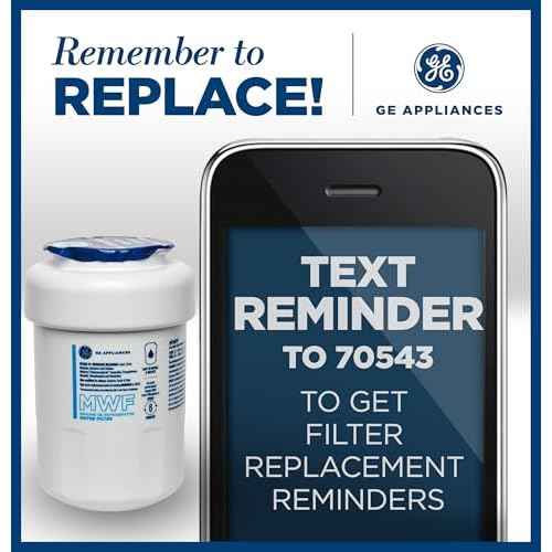 GE MWF Refrigerator Water Filter, Genuine Replacement Filter, Certified to Reduce Lead, Sulfur, and 50+ Other Impurities, Replace Every 6 Months for Best Results, Pack of 1