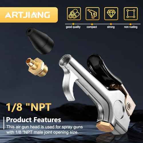 12pcs Black Rubber Air Tool Tip Air Nozzle for Blow Tool Automotive Car Vehicle Accessory Air Tool Parts & Accessories Air Blow Guns Tool