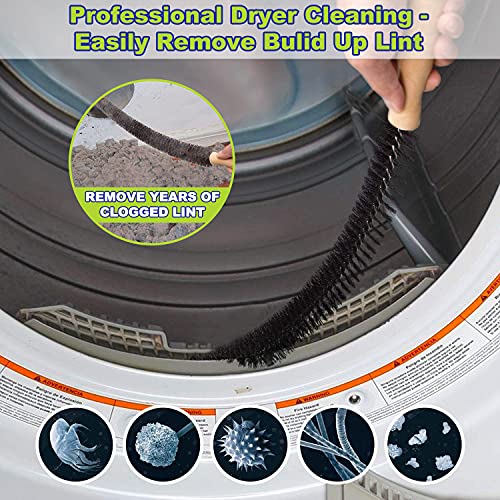 Sealegend Dryer Vent Cleaner Kit, Blue - 2.6ft Vacuum Attachment & Lint Brush