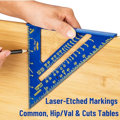 Mr. Pen- Rafter Square, 7 Inch, Blue, Aluminum Alloy, Inch
