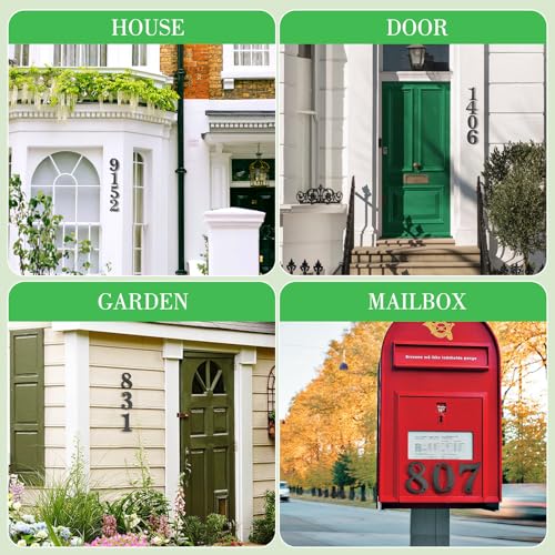 FumWens 5 Inch Black House Numbers, Large Modern Outdoor Address Sign - Variation Black 1