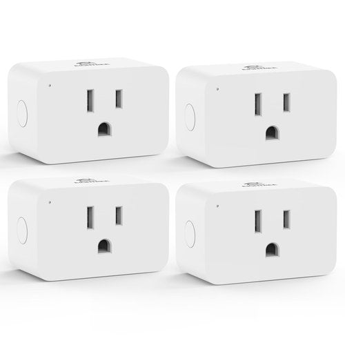 EIGHTREE Zigbee Smart Plug 15A, Energy Monitoring, 𝗭𝗶𝗴𝗯𝗲𝗲 𝗛𝘂𝗯 Required, Zigbee Repeater, ETL Certified, Smart Plugs That Compatible with Alexa & Home Assistant & SmartThings, 4 Packs