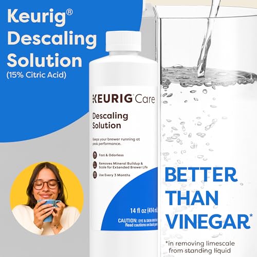 Keurig 1 Pack 3-Month Brewer Maintenance Kit with Descaling, Water Filters & Rinse Pods