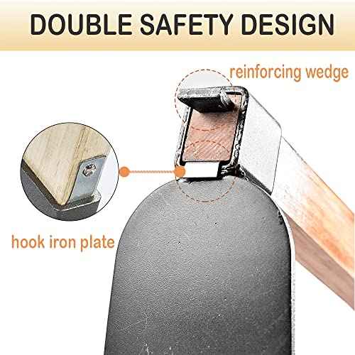 Garden Hoe,15" Garden Tools Digging Hoe and Rake, Hand Hoe with Wooden Handle for Loosening Soil and Weeding