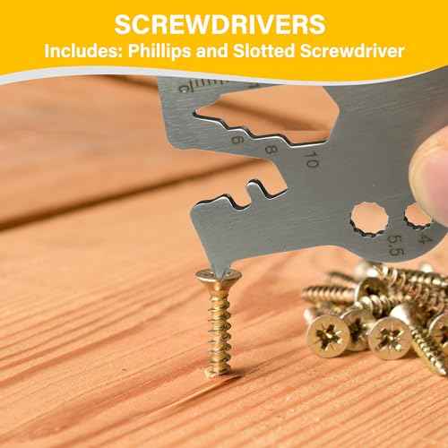 Fun Character-Inspired 15-in-1 EDC Multitool with Key Chain Ring - Stainless Steel Pocket Tool with Screwdrivers Bottle Opener Gadget, Cool Birthday Stocking Stuffer Gift Idea for Men Women DIY Lover