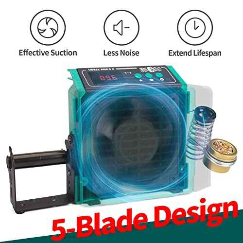 YIHUA 948DQ-II Soldering Fume Extractor 2-IN-1 60W Adjustable Temperature Control Solder Iron Station Smoke Absorber Remover Fan With 1 Solder Wire, 8 Filters And 3 Soldering Tips