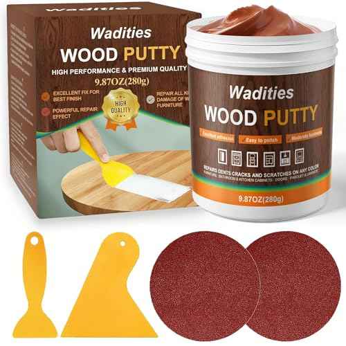 Walnut Wood Filler, Walnut Wood Putty, Paintable Stainable Wood Repair Putty, 9.87 Ounce Wood Furniture Repair kit, Quickly Repair Wood Cracks and Holes on Wooden Floor Furniture (Walnut)