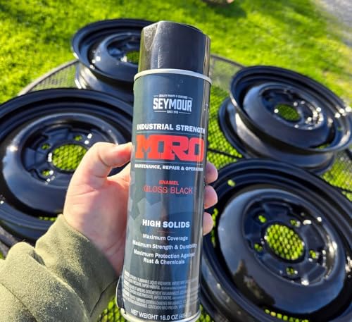 Seymour 620-1415 MRO High Solids Gloss Black Spray Paint 16 oz - Pack of 1