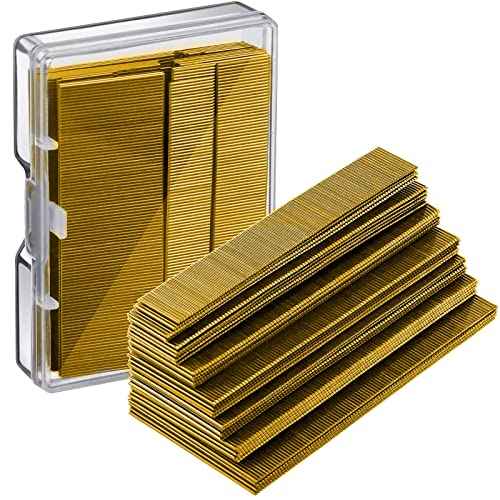 23 Gauge Pin Nails Headless Pins Nails 7 Sizes Assorted Galvanized Brad Nailer 2/5 Inch to 1 Inch for Molding Cabinetry Building Assembly, 3500 Pieces(Copper)