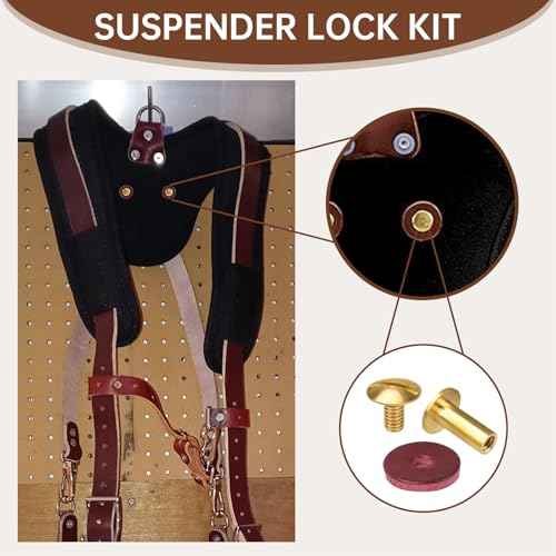 5043K Suspender Lock Kit, Suspension System Accessories for Occidental Leather Suspender Tool Bag Tool Vest