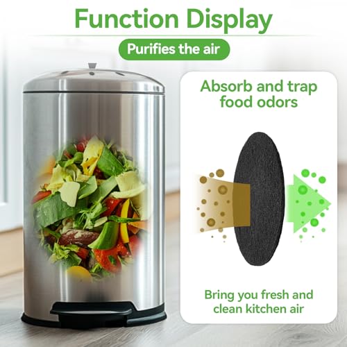 Rainflow 10 Pack Compost Bin Charcoal Filters – 6.7 inch Cut-to-Fit Odor Control