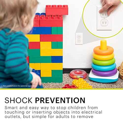 Power Gear Outlet Covers Baby Proofing Child Proof Plug Covers for Electrical Outlets Easy Install Outlet Plug Covers UL Listed Shock Prevention Clear 54614 120 Count