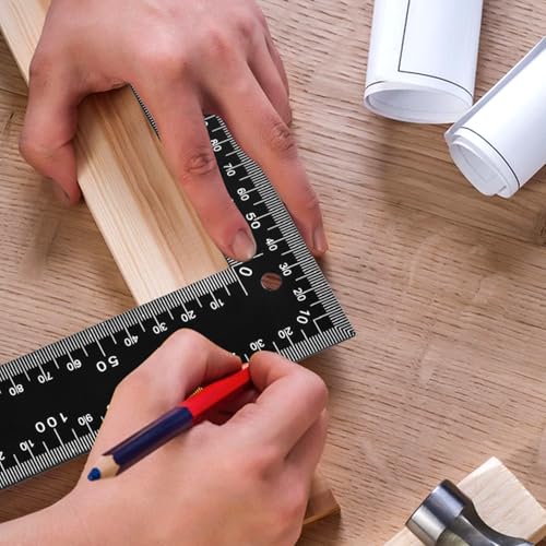 Professional 8x12 Inch Carpenter Square - Heavy-Duty Carbon Steel