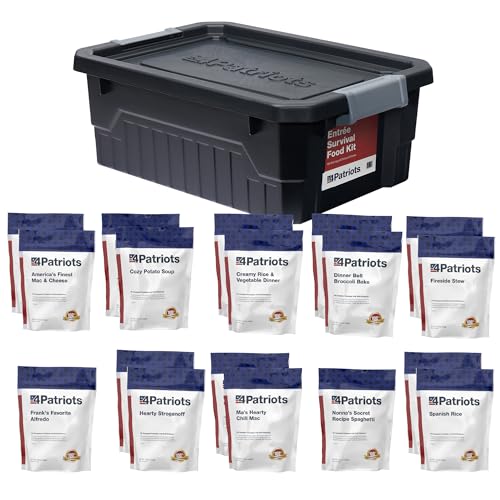 4Patriots Emergency Food Kit - 128 Servings Freeze-Dried Survival Meals, 25-Year Shelf Life
