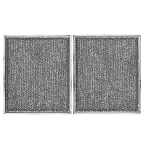 American Metal Filter 9x10-1/2" Aluminum Mesh Grease Filter (2 Pack) with 3/32" Basket, Reusable, WB2X8391 Compatible