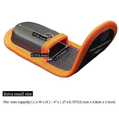 Nylon Case (Extra Small Size) for 3.5''-4'' Leatherman Multitool,Small Knife Sheath Fits 3.5''-4'' Thick Folding Pocket Knife,Small Tool Pouch,EDC Belt Holder (Orange+black)