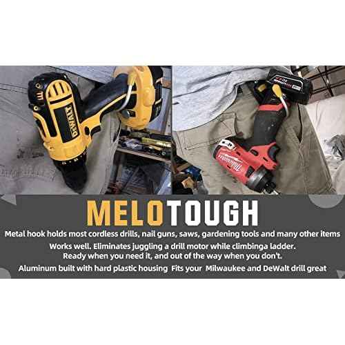 MELOTOUGH Tool Belt Hook and Holster for Cordless Drill