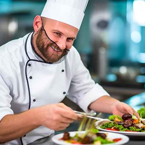 100Pcs Disposable Beard Nets for Food Service, Breathable Nylon, 18" Protective Beard Covers for Restaurant Staff