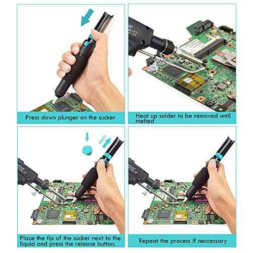 Toolour Soldering Gun Kit 5 in 1 Soldering Iron Kit 60W Industrial Automatic Solder Feeding Hand-held Welding Gun with Solder Wire for Electronic Desoldering Rework PCB Repair Home DIY
