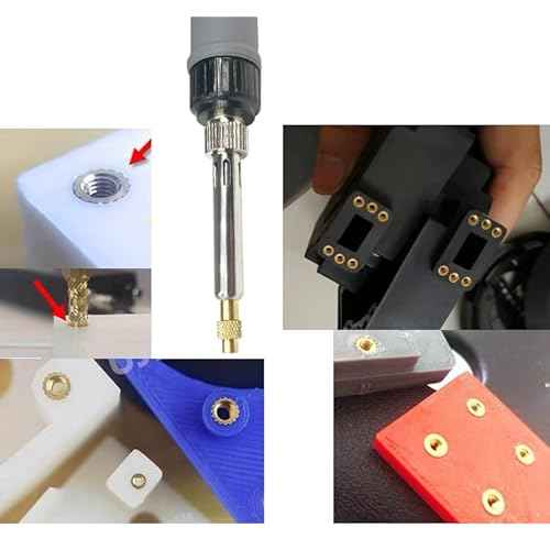 Heat Set Insert Tips Tool Sizes Include M2 M2.5 M3 M4 M5 M6 M8 3D Printed Plastic Nut Implantation Compatible for FX-888D Weller SP40NKUS and Yihua 939D Irons