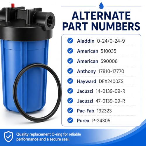 8 Pack 151122 O-Ring Replacement for Pentair Big Blue Housings #10 & #20