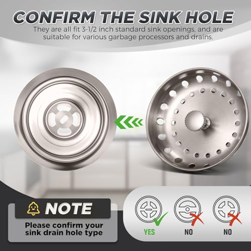 Yiyiring Brushed Silver Garbage Disposal Splash Guard & Stopper Set - 4 Pieces