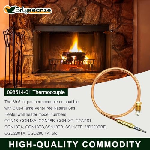 Brlyeeanze 098514-01 Propane Heater Thermocouple for Desa Comfort Glow CGN/CGN18 etc.
