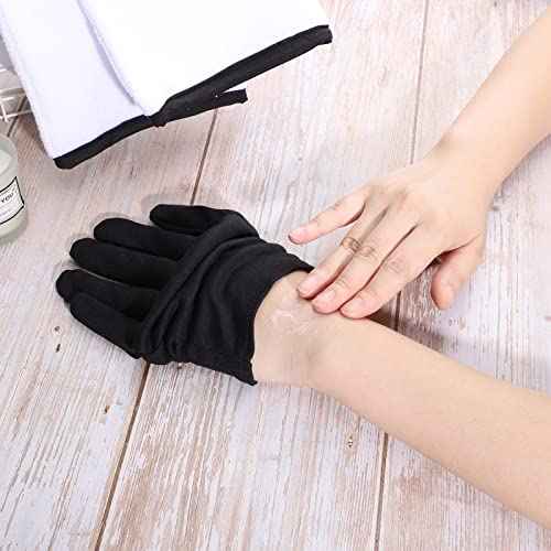 5 Pairs Large Archival Photo Gloves, Black Work Gloves For Handling Art Working Photography Men & Womens Cloth Gloves Liners Bulk for Handling Jewelry, Film, Photo, Coin Metal Inspection