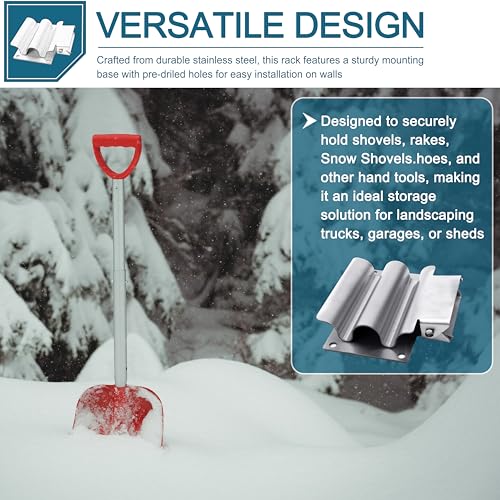 Shovel Holder, Spring Loaded Stainless for Dump Truck/Trailer,for Shovels, Rakes,Snow Shovels,Hoes, Heavy Duty # SH675SS