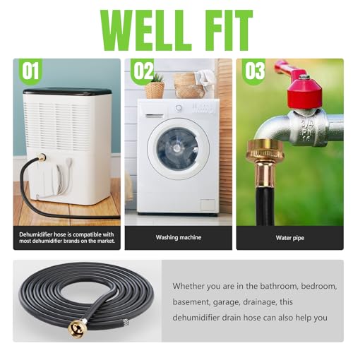 5FT Leakproof Dehumidifier Drain Hose with 3/4 Inch FHT Rustproof